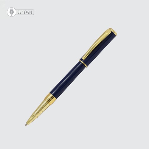 تصویر  روان‌نویس یوروپن مدل کلیپ رنگ آبی گیره طلا