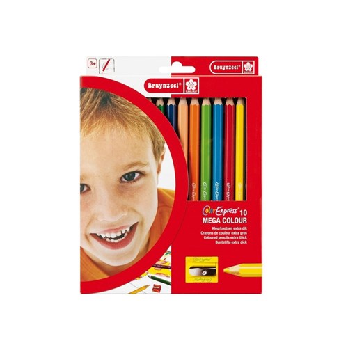 تصویر  مداد رنگي جامبو 10 رنگ برونزيل
