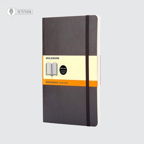 تصویر  دفترچه Moleskine رنگ مشکی سایز A6 جلد شومیز