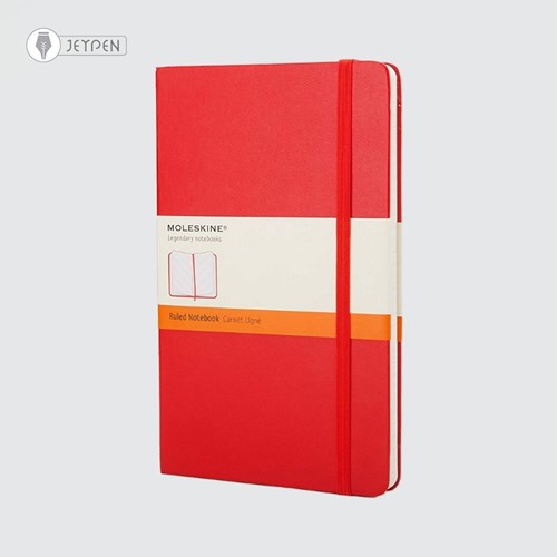 تصویر  دفترچه Moleskine رنگ قرمز سایز A6 جلد گالینگور